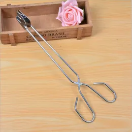 BBQ Tools Accessories Convenient Stainless Steel Scissors Type Grilled Food Clip Barbecue Portable Tongs Outdoor Gadget 230522