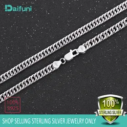 Halsketten Real 925 Sterling Silber Massive Halskette Männer Bordeln kubanischer Halshöhe Fashion Dubai Regal Figaro Kette Männliche Accessoires Schmuck Schmuck