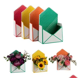 Gift Wrap Creative Envelope Flower Box Folding Rose Mothers Day Valentines Days Flowers Packaging Desktop Decoration Floral Art Drop Dhydi