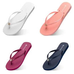 Kvinnor tofflor Flip Flops Sandaler Beach Hotel inomhus Slipper Triple Black Pink White Lemon Gree Grey Blue Slipper Sportskor