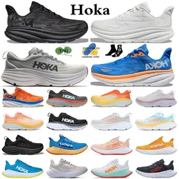 Hoka Bondi 8 Hokas Shoes for Mens Womens Clifton 8 Primrose Fiesta Green Hot Coral Shark Gray Skyal Sky Volt Mens Trainers女性スニーカースポーツ