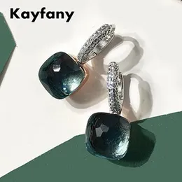 Knot Pomellato Women Pendant Earrings Candy Style Pendant 23 Colors Crystal S925 Silver Drop Earrings For Women Fashion Jewelry