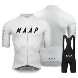 Езда на велосипеде Джерси устанавливает Ropa de ciclismo 2023 Maap Прибытие команды Set Set Summer Summer -рукав мужская одежда Mtb Mountain Race 230523