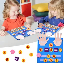 Montessori Toy Fell Number palców na liczenie dzieci matematyka matematyka