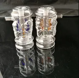 Rökrör Hopah Bong Glass Rig Oil Water Bongs Four -Sided Skeleton Pot