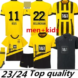 4xlハラーサッカージャージDortmund 23 24フットボールシャツReus Reyna Dortmund Neongelb Bellingham Hummels Brandt Witsel 2024 Men Kids Kit Maillot De Foot Holland