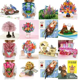 Greeting Cards Funny Cats Tree 3D Pop Up Card Cat Birthday Just Because Thinking Of You Retirement Thank Anniversary Cute Kitty Larg Amzh8