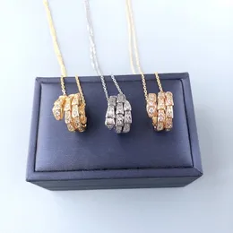 Designer Collection Style Collier Paramètres Inlay Full Czech Zircon Diamant Serpent Serpent Snakelike Pendentif Clavicule Chaîne