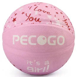 Palle Pallacanestro Taglia 5 Pallone da basket in gomma Rosa Studenti Scuola elementare Giochi di squadra all'aperto per ragazzi Ragazze 230523