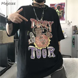 Мужские футболки Harajuku Tshirts Мужские пары негабаритные S5XL Bacgy Fashion Hip Hop Graphic Hipster Print Onec