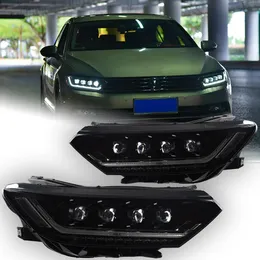 Bilstyling Huvudlampa för Passat B8 Europeisk version LED-strålkastare 20 15-20 19 Magotan Front Drl Dynamic Signal Lights Auto Part