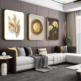 Frames Living Room Decoration Painting Light Luxury Sofa Background Wall Hanging Layout Modern Triptych Nordic Style Mural High Quality