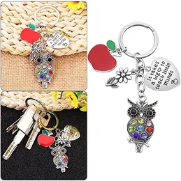 Lucky Owl Greek Turkish Blue Evil Eye Key Chain Car Key Pendant Animal Fashion Keychain Teachers' Day Gift Holder Bag Accessories Jewelry Wholesale