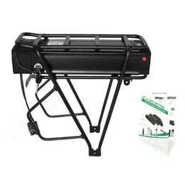 Electric Bicycle Bateria 48V 20AH BAKET RACK Batteri för eBike med bagagehängare Taillight USB Port US/EU/AU/UK -laddare