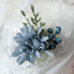 Decorative Flowers Artificial Silk Wedding Bride And Groom Corsage Sisters Girlfriends Wrist Flower Decoration