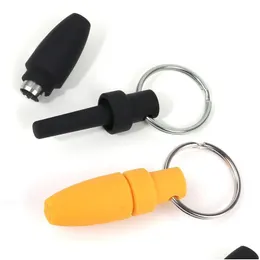 Keychains Lanyards Portable Cigar Puncher Keychain Rostfritt stål Kniv Cigaretttillbehör Drop Leverans Fashion DHF1K