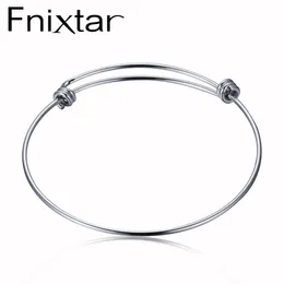 Bangle Fnixtar 50Pcs/Lot 1.6mm Thickness 50mm 55mm 60mm 65mm Stainless Steel Wrist Bangle Bracelet For Women's Men's Children Jewelry