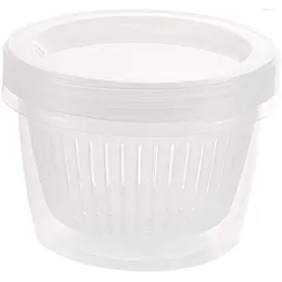 Aufbewahrungsflaschen Boussac Home Lebensmittel versiegelter Behälter für Kühlschrank Zwiebelform Ingwer Knoblauch Transparente Box