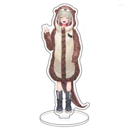 Keychains Anime Nijisanji Rainbow Society Stand Vtuber Youtuber acrílico Figura Modelo Placa Fuwa Minato Saegusa Akina Hayato Gift Gift