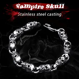 Bangle Beier Cool Skull Heavy Metal Chain Bracelet Stainless Steel Man's High Juky Hooton Jewelry Us Euro Hot Hot Bc8023