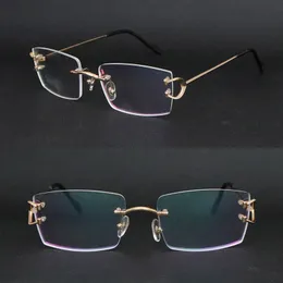 MEWモデル最新のファッションメタル大型スクエアフレームリムレスアイウェアオスとメスのメガネ豪華な保護眼科