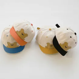 CAPS HATS Baby Spring Summer Korean Ins Cartoon Bear Hat Boys and Girls Baseball Cap G220522