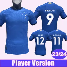 23 24 Cruzeiro WILLIAM Versione giocatore Maglie da calcio FILIPE MACHADO W.RIBEIRO M.VITAL Maglia da calcio maniche corte Home Uniformi maniche corte