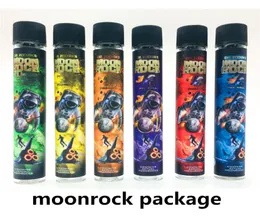 Moonrock Glass Tube Packaging Pre Roll Packaging Moonrock Packaging Plastic Tip 12020mm Dry Herb Package Tube Stickers Vape Carts8772991