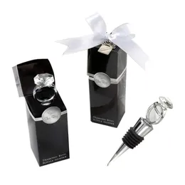 Bar Tools Crystal Diamond Ring Wine Stoppers Hem Kök Tool Champagne Bottle Stopper Wedding Guest Gift Present Box Packaging Drop Dh0um