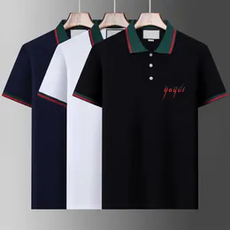 Yüksek kaliteli bahar lüks İtalya Erkekler T-Shirt Tasarımcı Polo Gömlek Yüksek Sokak Nakışları Küçük At Baskı Giyim Mens Marka Polo Gömlek M-3XL