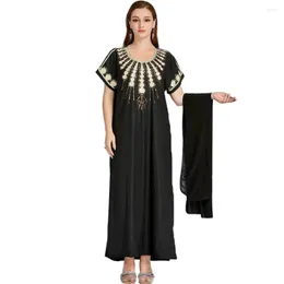 Roupas étnicas Ramadã Abaya Turquia Islã Paquistão Hijab Modest Long Dress ABAYAS PARA MULHERIAS ROBE LONGE FEMME MUSULMANE LENHO