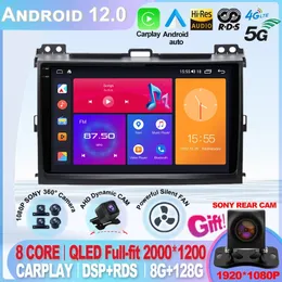 Dla Toyota Land Cruiser Prado 120 LC120 DSP 4G GPS Car Radio Multimedia Video Player Autoradio Android Navigation GX470 DVD 2DIN