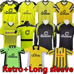 98 99 Dortmund retrô 2000 camisas de futebol 00 02 1988 89 camisas clássicas de futebol Lewandowski ROSICKY BOBIC KOLLER 94 95 96 97 98 11 12 REUS MOLLER manga longa