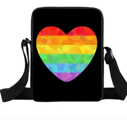 Borsa a tracolla piccola con bandiera arcobaleno Gays Lgbt Borse a tracolla da donna per donna da viaggio Borsa a tracolla portatile per ragazze Love Wins