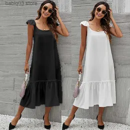 Annelik Elbiseleri 2022 Yaz Elbisesi Hamile Kadınların fırfır etek Sıradan Ploats Grey22 T230523