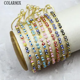 팔찌 10pcs 2022 팔찌 에나멜 화려한 눈 Braceelt Jewelry for women gold read boho 스타일 선물 파티 40135