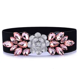 Altri accessori di moda Cinture a forma di fiore da donna Marchio di lusso Cintura elastica intarsiata rosa Abito da donna Piumino in vita Decorato Drop 230523