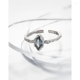 Klusterringar nbsameng 925 sterling silver zirkon oregelbunden struktur för kvinnor flicka bröllop ceremoni ljus lyx smycken gåva droppe