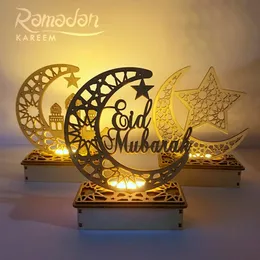 Other Event Party Supplies FENGRISE EID Mubarak Wooden Pendant Ramadan Decoration For Home Islamic Muslim Decor Gifts Abaya AL Adha Kareem 230522