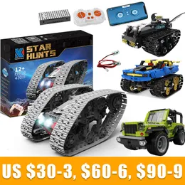 Blocks Technical APP Remote Control Double-sided Tank K96129 Chain Vehicle Bricks Building Blocks Programming Toys For Boys Moc Gift 230523