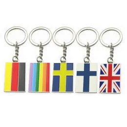 Keychains Lanyards 5 Styles Flag Keychain Pendant Metal Rainbow Lage Bag Decoration Key Chain Keyring Drop Delivery Fashion Accesso Dh7Vw