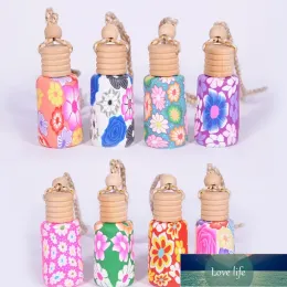 Hanging Rope Polymer Clay Empty Bottles 15ML Essential Oil Perfume Car Decoration Mix Colors Car Diffuser Bottles Fashion