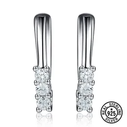Back Real 925 Sterling Silver Earrings Fashion New Crystal Zircon Mini Clip Earring for Women Girls Gifts 섬세한 고급 보석