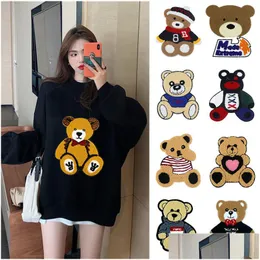 Sewing Notions Tools Large Cartoon Everything With Bear Cloth Decoration Hoodie Coat Repair Clothing Accessories Applique Hand Dro Dhfhu