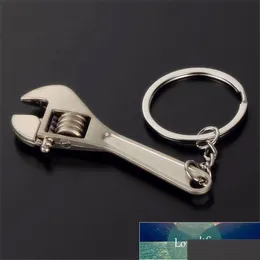 Keychains Lanyards Mini Tools Wrench Keychain Metal Car Key Ring High Quality Simation Spanner Chain Keyring Keyfob Jewelr Dhgarden Dhqot