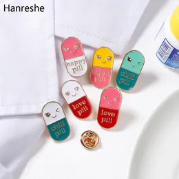 Creative Cute Pill Brevligen Emalj Brosch Pin Eloy Jewelry Medical Campus Doctor Student Nurse Lapel ryggsäck Badge Pins Gifts