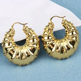 Boucles d'oreilles créoles pour femmes, grandes boucles d'oreilles irrégulières, en cuivre de haute qualité, ensemble de bijoux à la mode pour fête de mariage, usage quotidien, cadeau