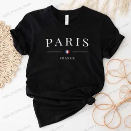 T-shirt feminina 2023 Letras de Paris de verão mais recentes Imprimentos de camiseta Y2K Senhoras de luxo de mangas curtas de luxo