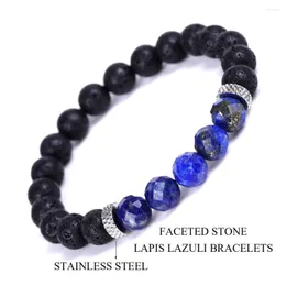 Strand Frosted Druzy Stone 8mm Black Lava Beads Diy Essential Oil Diffuser Armband Buddha Yoga Lover Jewelry