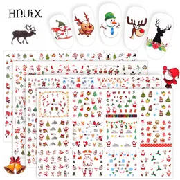 ملصقات شارات HNUIX 48 PCS عيد الميلاد مياه ماء الثلج سانتا كلوز للفنون التقليدية جولات مانيكير الأداة الكاملة bn 230522